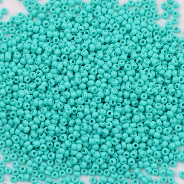 10g 720 Pieces 2mm Austria Solid Color Bead 12/0 Opaque Neon Round Beads Glass Seed Beads Handmade DIY Jewelry Bags Accessories 344 Mint