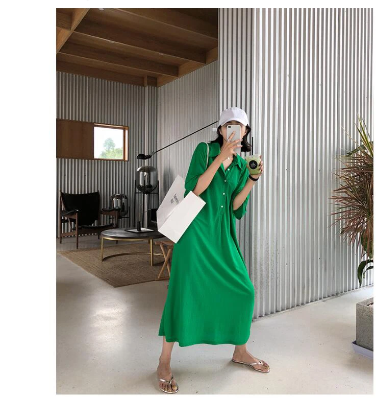 2020 new fashion graphic Print long shirts dress  Womens Short-Sleeve streetwear Fall cotton Dress jurk dames