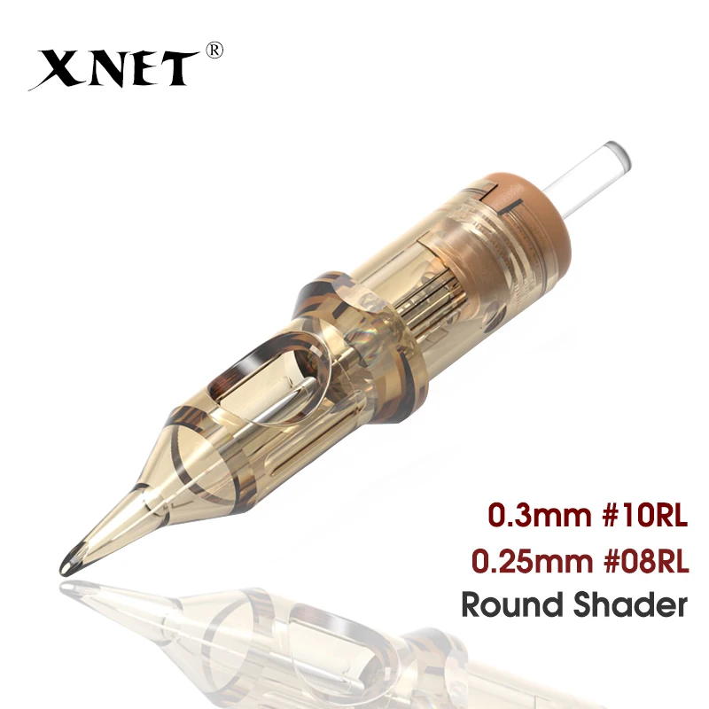 

XNET High Quality Tattoo Cartridge Needles Revolution Round Liner 0.25mm 0.3mm Tattoo Needles 0801rl 0803rl 1001rl 1003rl