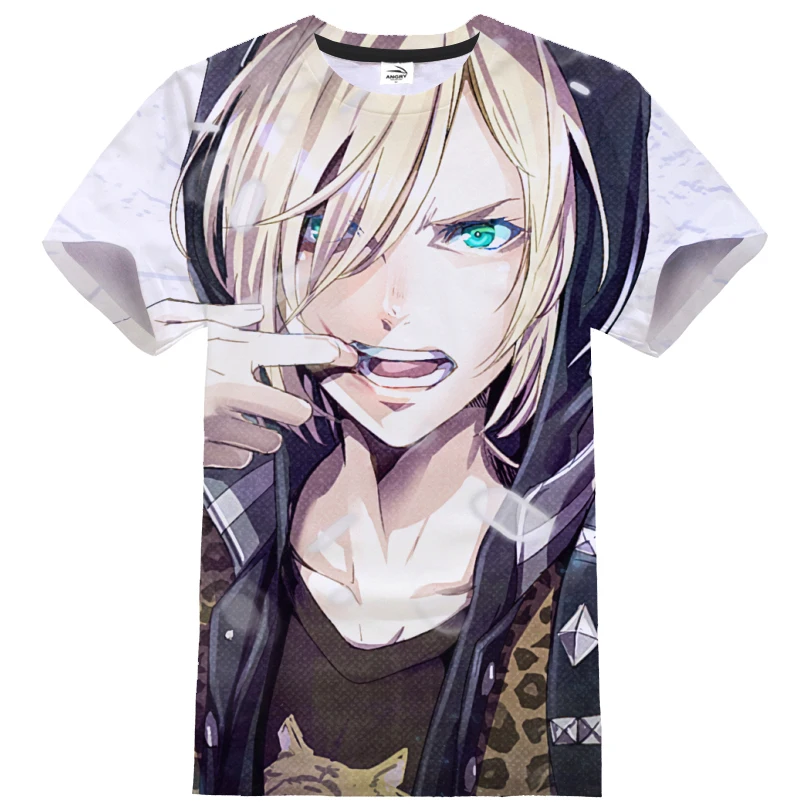 Футболка Yuri On Ice мужская и женская спортивная повседневная Уличная одежда с
