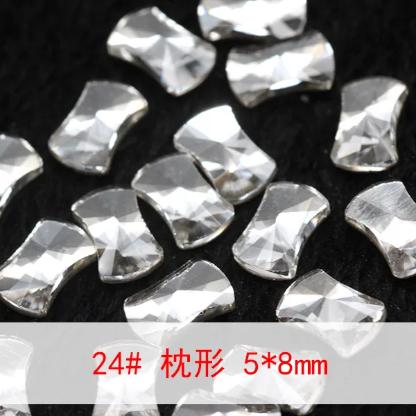 No24 5x8mm Ааааа класс 99% аналогичный Swa 20 шт Кристалл flatback не-горячей фиксации крошечные Стразы для украшения ногтей камни мульти форма link1 No29 - Цвет: No24 5x8mm