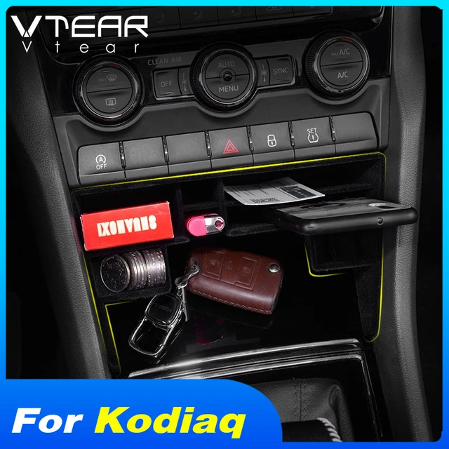Vtear For Skoda Kodiaq Car Storage Box Central Control Tray Holder Stowing  Tidying Interior Mouldings Styling Accessories 2019 - Stowing Tidying -  AliExpress