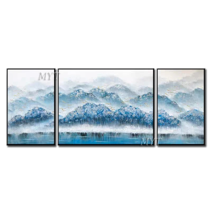 

Unframe 100% Hand Painted Modern Abstract Picture Oil Painting Hand painted Sea View Canvas Wall Art Picture For Living Room