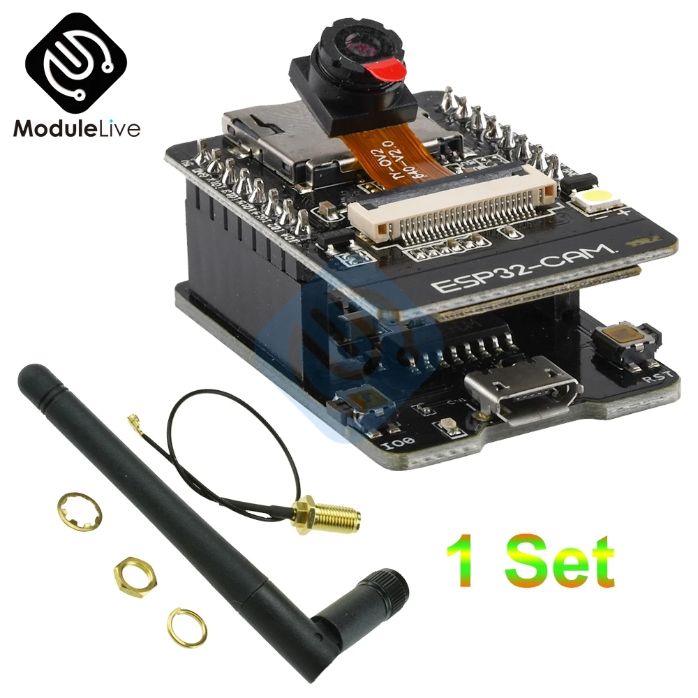 

ESP32-CAM-MB MICRO USB ESP32 серийный wi-fi ESP32 CAM макетная плата CH340 CH340G 5V Bluetooth + OV2640 Камера + 2,4G антенна IPX