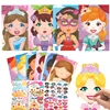 Kids DIY Reusable Stickers Make a Princess Cartoon Animals Dinosaur Change Face Puzzle Games Assemble Toys For Children Gifts ► Photo 1/6