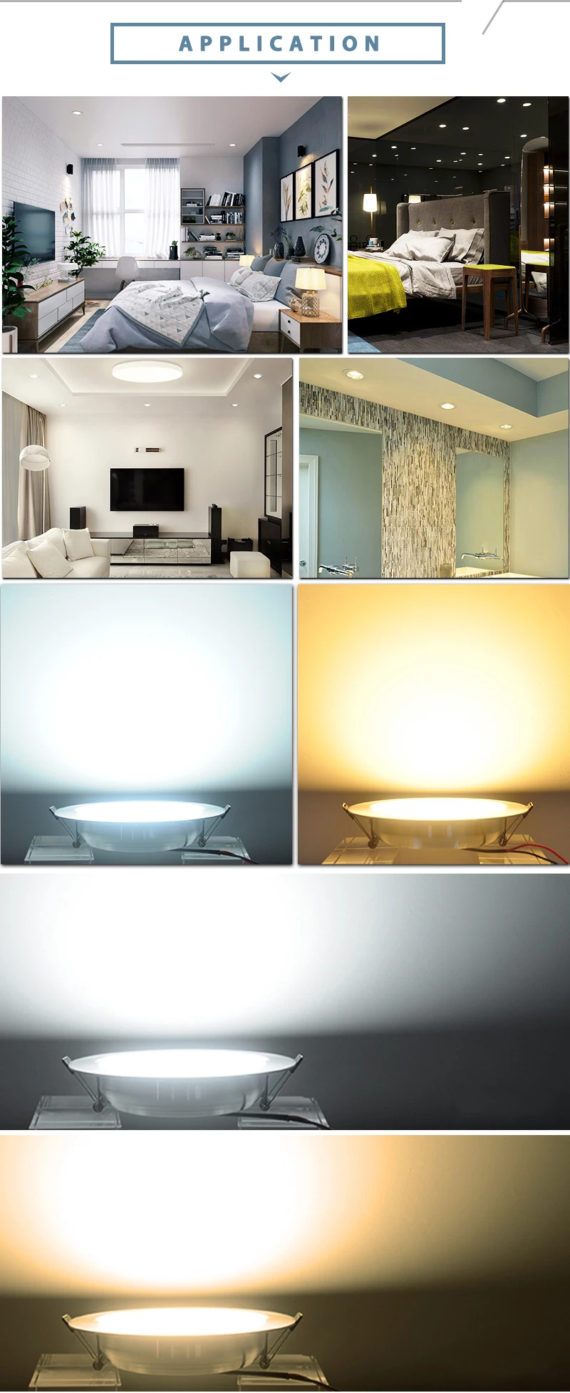 Round LED Downlight 3W 5W 9W 12W 15W 18W Silver White Ultra Thin Aluminum AC110V 220V 240V Round Recessed LED Spot Lighting