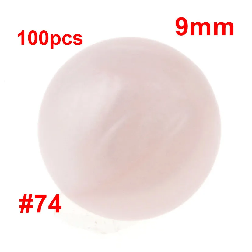 90 Metallic Pink Fkisbox 100 шт 9 мм детский Прорезыватель жемчужные Силиконовые Круглые бусины Bpa бесплатно Новорожденные сенсорные бижутерия для прорезывания зубов пустышки цепи аксессуары - Цвет: 90 Metallic Pink