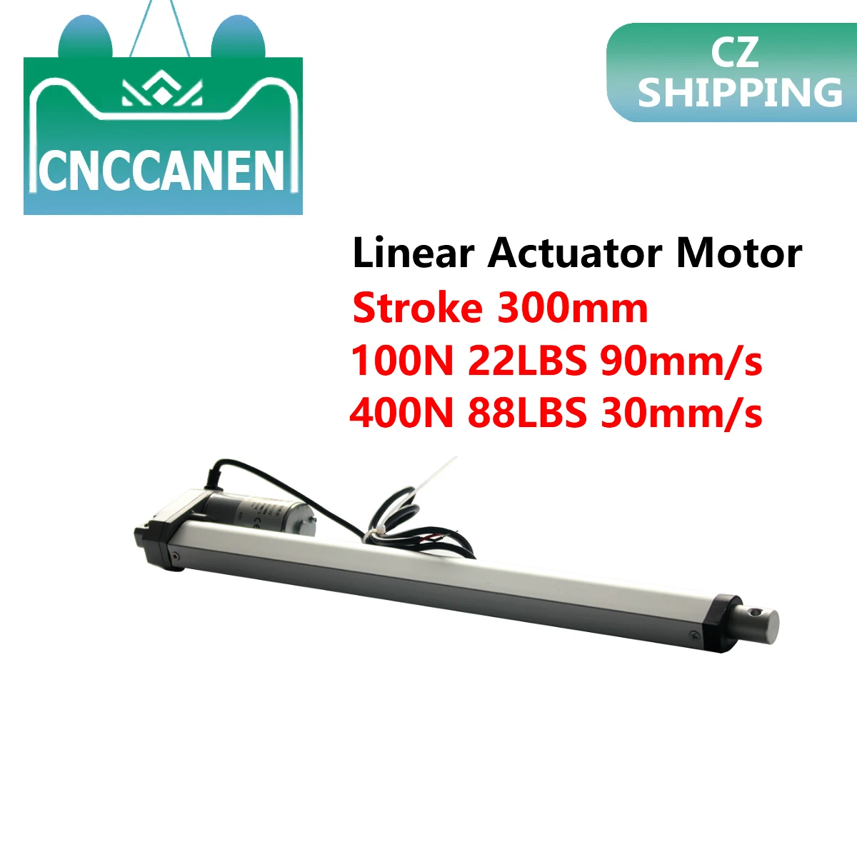 

DC12V 12 inch Heavy Duty Metal Gear Electric Linear Actuator Linear Motor Moving Distance Stroke 300mm for Medical Lift Auto Car