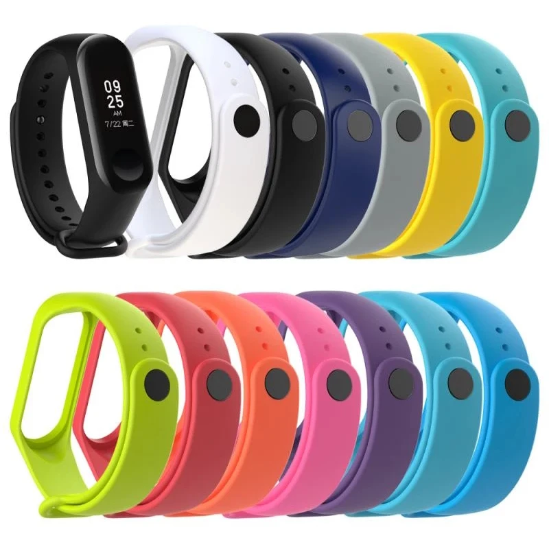 

Силиконовый ремешок на запястье для Xiaomi Mi Band 3 4, аксессуары для смарт-браслета