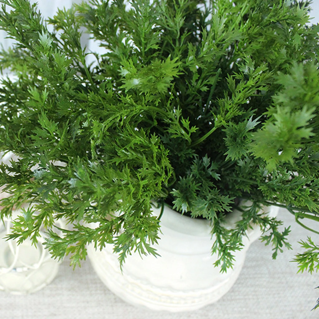 Artificial Plastic Parsley Fake Grass Home Wedding Party Garden Decoration