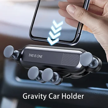 

New Fashion Air Vent Clip Mount No Magnetic Mobile Phone Support in Car Stand For iPhone 11 Pro Huawei Gravity Car Phone Holder