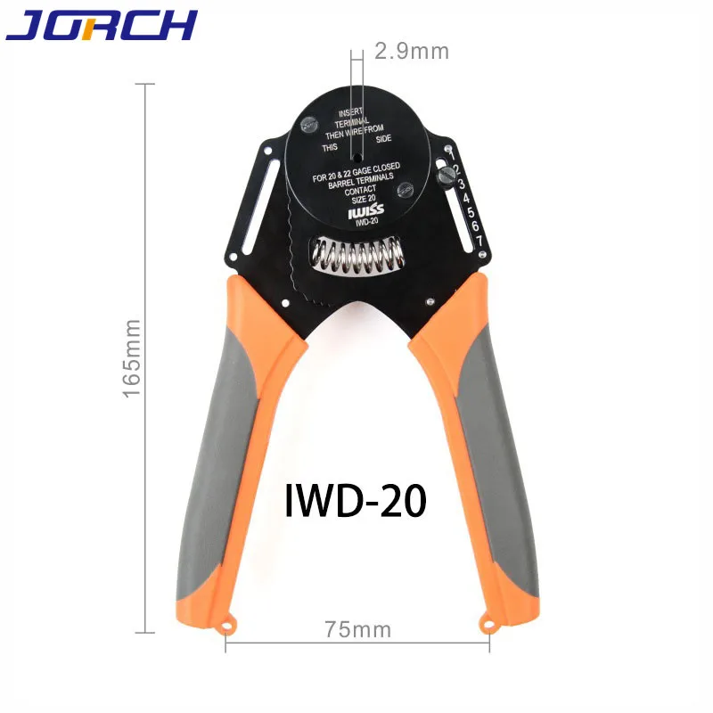 1 Stück IWD Crimper Harley Cater Piller Handwerkzeug für Deutsch-Steckverbinder Deutsch DT, DTM, DTP Terminal W2 Zange 18/16/14 AWG – Detail 7