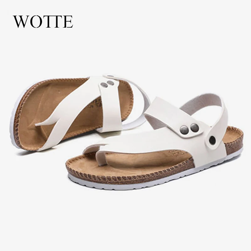 cork sandals with backstrap