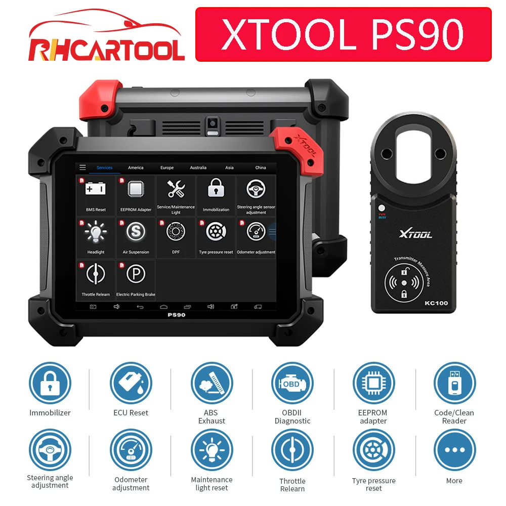 ￡557.17 Xtool Ps90 X100 Pad2 Pro With Kc100 Obd2 Diagnostic Tool