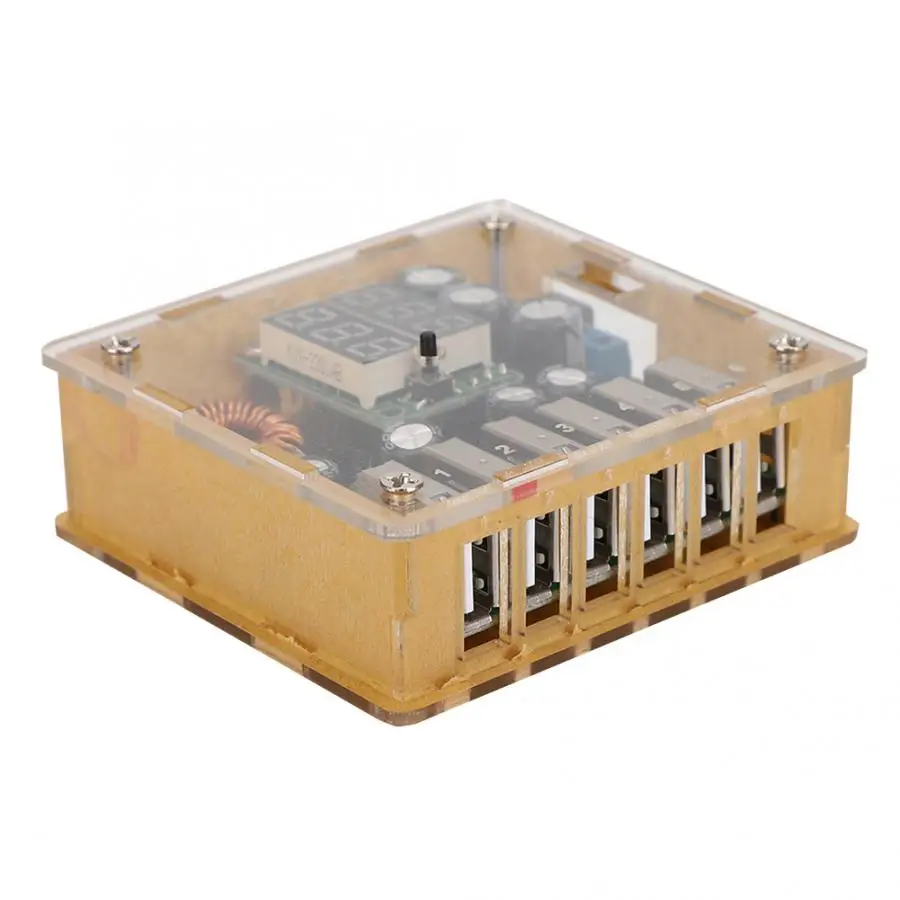 

DC-DC 6 USB Power Converter Regulator Module 10V-30V Input 5.3V/8A Output case for power bank