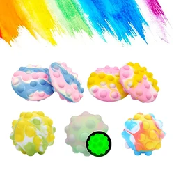 Cubo antiestrés 3D de 15 estilos, Bola de arco iris, juguete sensorial para aliviar el estrés