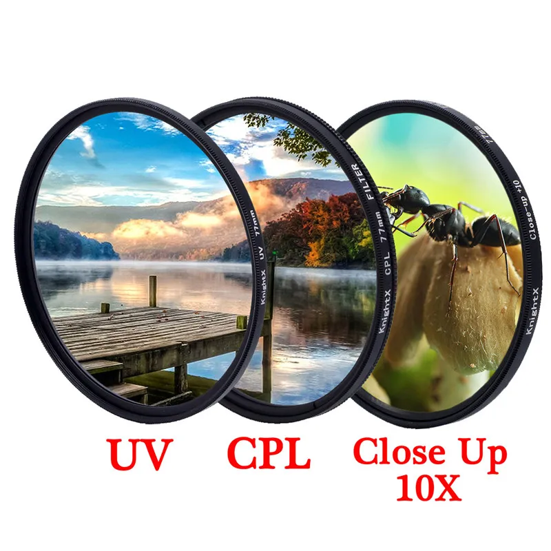 Фильтр объектива KnightX UV CPL ND Star для canon sony nikon 500d dslr 700d d3300 50d фото 52 мм 55 58 67 77