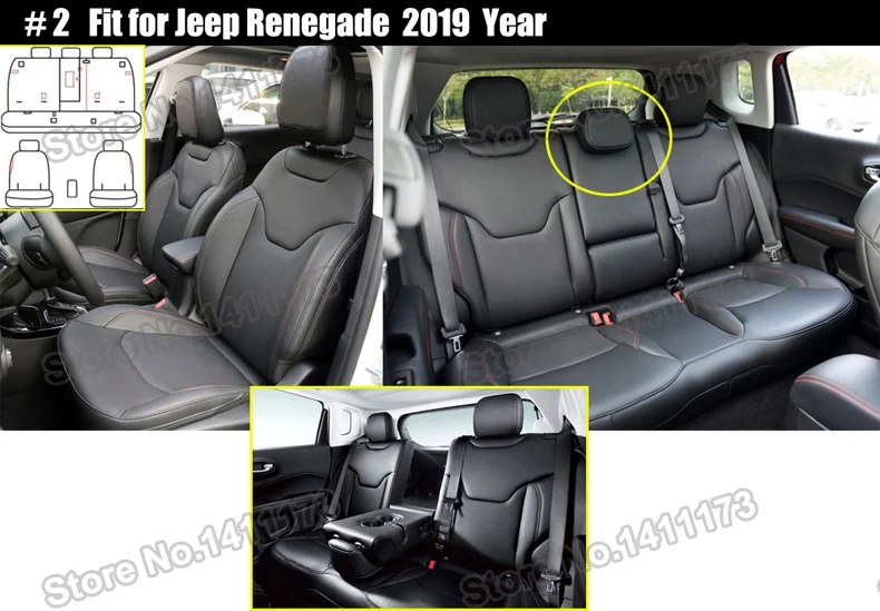 Чехол из воловьей кожи, защита для автомобильного сиденья для Jeep Renegade, чехлы для сидений автомобиля, кожаные аксессуары для интерьера