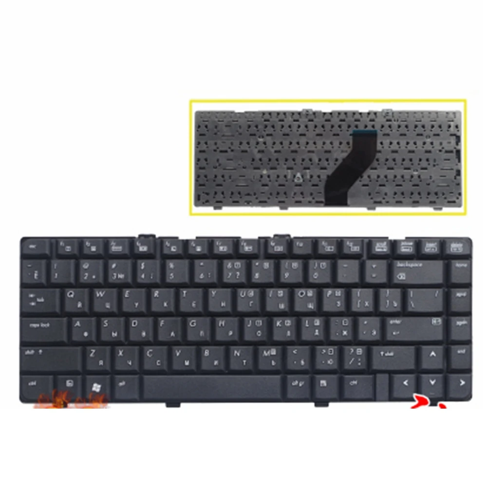 

Used Russian Keyboard FOR HP Pavilion DV6000 DV6700 DV6800 441427-001 RU black laptop keyboard without frame