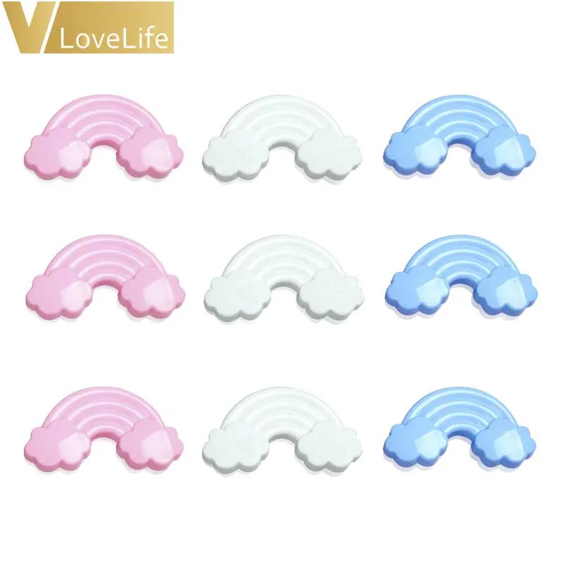 6 шт радужных конфет Подарочная коробка пластиковые полые белые розовые синие