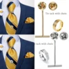 New Designer Two Styles Fashion Quality Men Tie Ring Gold Metal Wedding Tie Ring For Men Tie DiBanGu Dropshipping JZ02-03 ► Photo 3/6