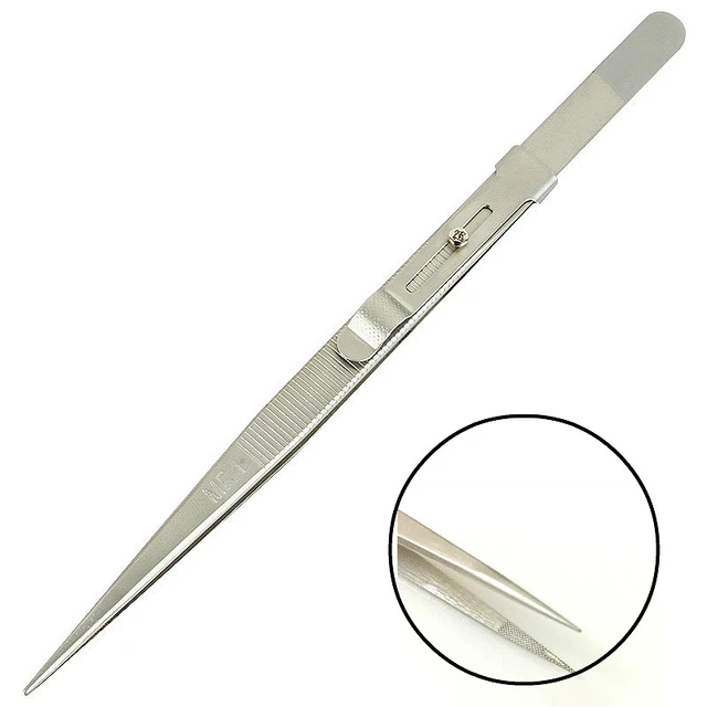 Stainless Steel Slide Lock Tweezers  Stainless Steel Precision Tweezers -  Stainless - Aliexpress