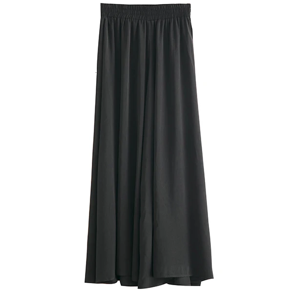 [EAM] брюки с высокой эластичной резинкой на талии больших размеров, новинка, свободные, широкие, модные женские брюки, подходят ко всему, весна-осень, 1A601 - Цвет: black