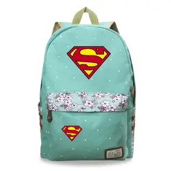 Женский Супермен новый холщовый женский рюкзак для колледжа Повседневный школьный рюкзак многофункциональная дорожная сумка