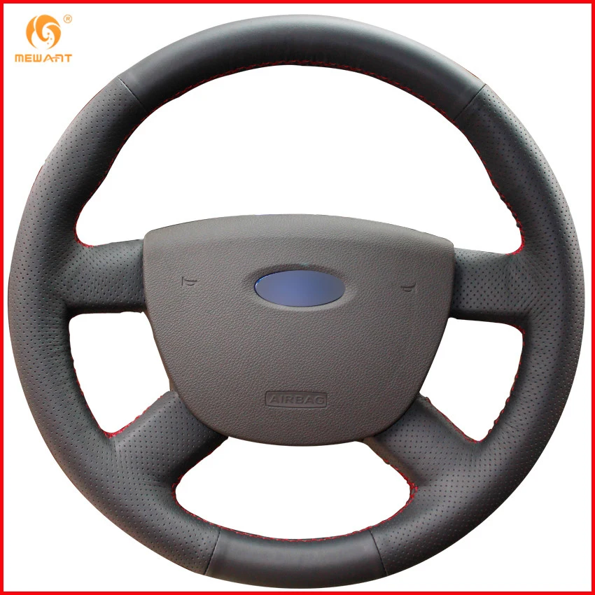 MEWANT черный чехол рулевого колеса автомобиля из искусственной кожи для Ford Focus 2 2005