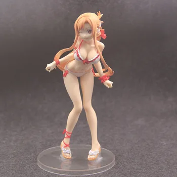

NEW Anime Sword Art Online Yuuki Asuna Standing Posture Swimsuit Ver. PVC Action Figure Collectible Model Toy for Children Gift