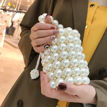 

Korean Niche Design 2020 Spring Summer New Women's Pearl Beading Portable Single Shoulder Crossbody Fashion Bag A532