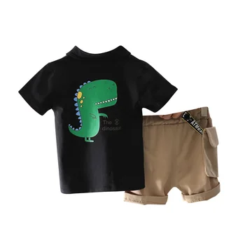 

New Summer Baby Boy Clothes Children Girls Cotton Cartoon T Shirt Shorts 2Pcs/set Toddler Casual Clothing Infant Kids Tracksuits