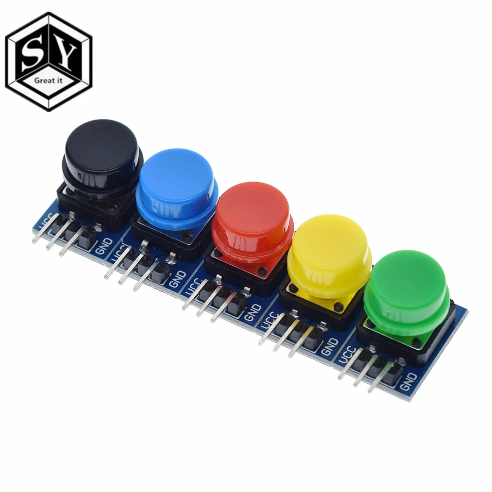 5 個 12x12mm ビッグキーモジュールビッグボタンモジュールライトタッチスイッチモジュール帽子高レベル出力 Arduino またはラズベリーパイ 3 Module Switch Module Raspberry Pimodule Output Aliexpress