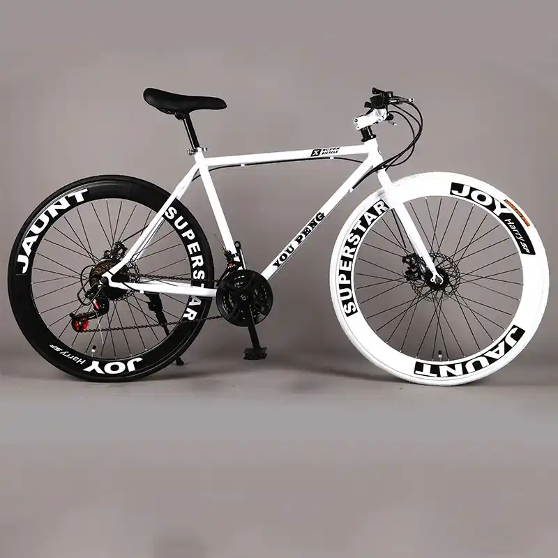 Fixed Gear Road Bike 60 Knife Wheel Double Disc Brakes For Men And Women Student Adult Bicycle Aliexpress