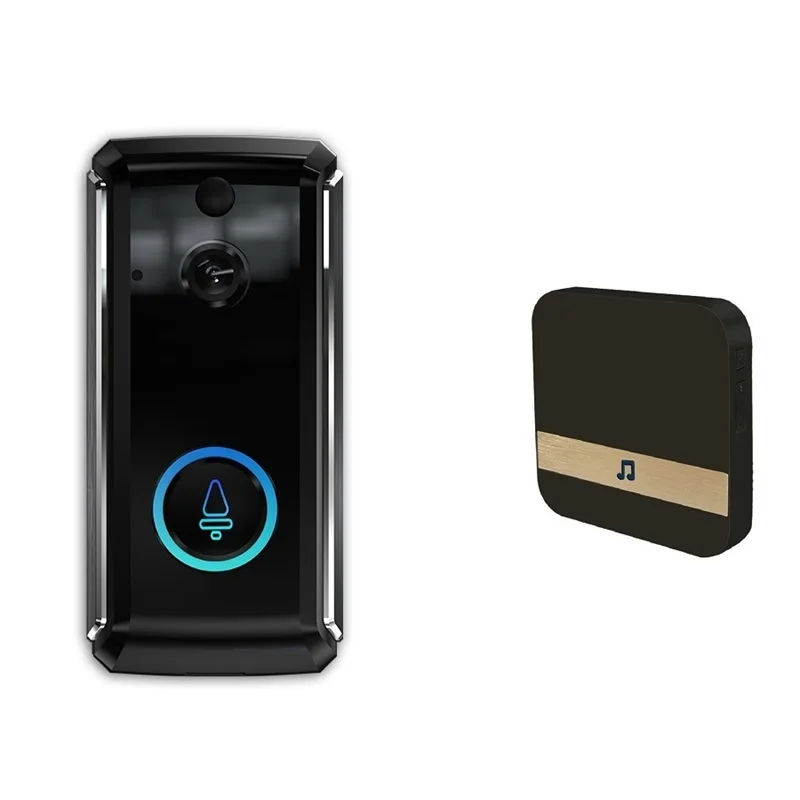 Wifi дверной звонок, умная IP камера, домофон, видео телефон, открытый 720 P, беспроводная безопасность, семейная домофон, ИК-сигнализация, ночное видение - Цвет: Add chime