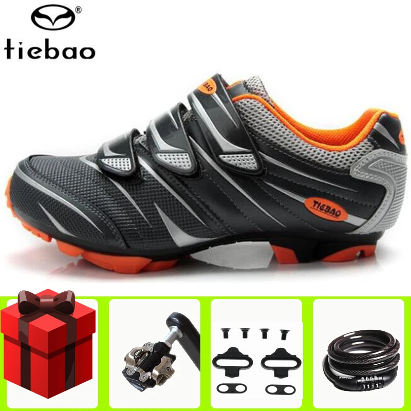 

Tiebao Cycling Shoes SPD Pedal set Professional Men sneakes sapatilha ciclismo mtb Bicycle Self-Locking Triathlon Bike Shoes