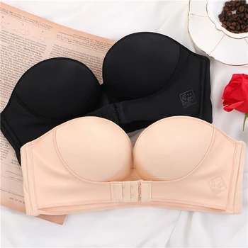 

Invisible Bra Strapless Bralette Cup Women Underwear Sexy Lingerie Female Push Up Bra Padded Party Wedding Bras A B