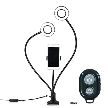 

Selfie Ring Light Upgraded LED Ring Light with Bluetooth Remote Control Cell Phone Holder Stand Fill Light for iPhone X/8/7 Andr