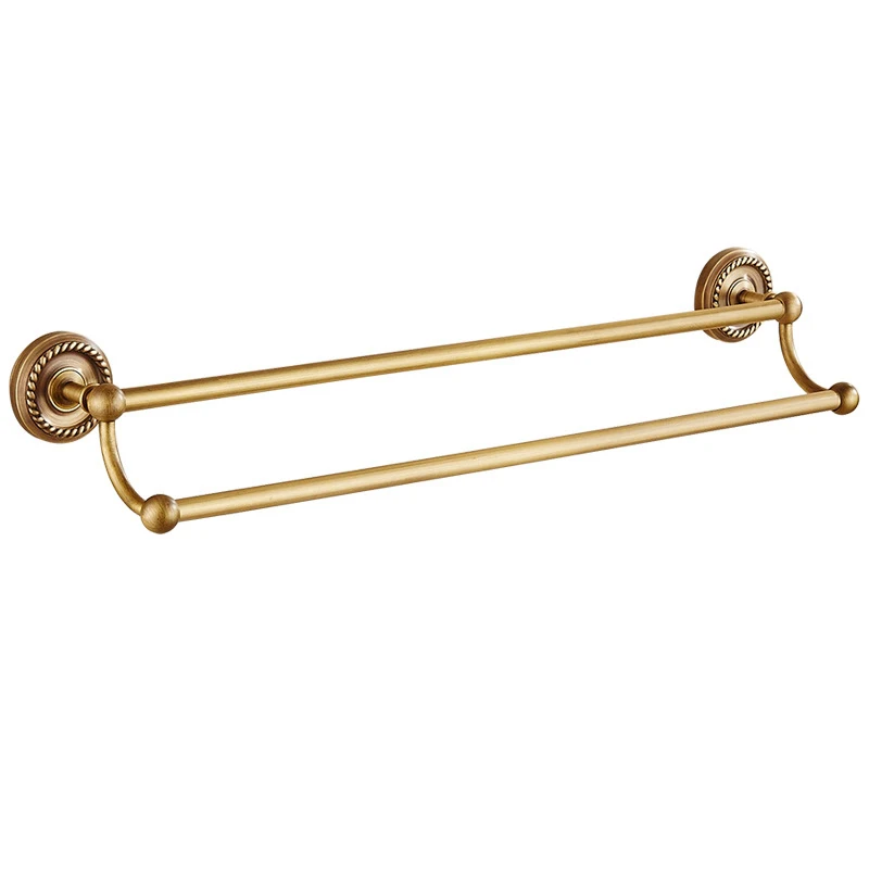 

50cm Copper Base Bathroom Accessories Towel Rack Towel Rack Double Pole European Rack Towel Rack