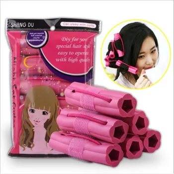 

6 Pcs/Bag Magic Sponge Foam Cushion Hair Styling Rollers Curlers Twist Hair Rollers Wholesale No Harm to Hair for Beauty