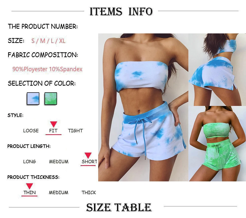 Summer 2 Piece Sets Women Bandage Drawstring Strapless Crop Top Short Pants Jogging Tracksuit Ladies Sport Set Hoodies Outfits