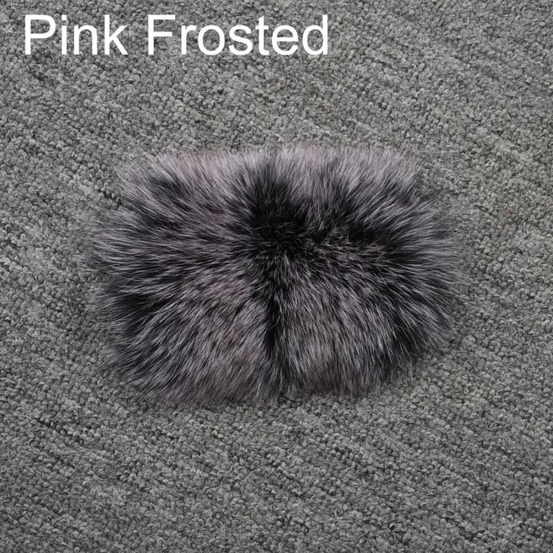 Pink Frosted Женское роскошное пальто из натурального Лисьего меха, высокое качество, куртки из натурального меха, зимние толстые теплые пушистые S7565 - Цвет: Pink Frosted