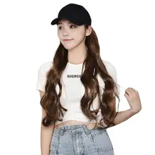 Женский парик, бейсбольная шляпа с длинными вьющимися большими волнами, парики Y1AC