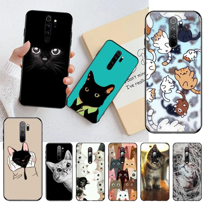 Mèo Dễ Thương Mèo Con DIY In Hình Điện Thoại Ốp Lưng Dùng Cho Redmi Note 8 8A 8T 7 6 6A 5 5A 4 4X 4A Đi Pro