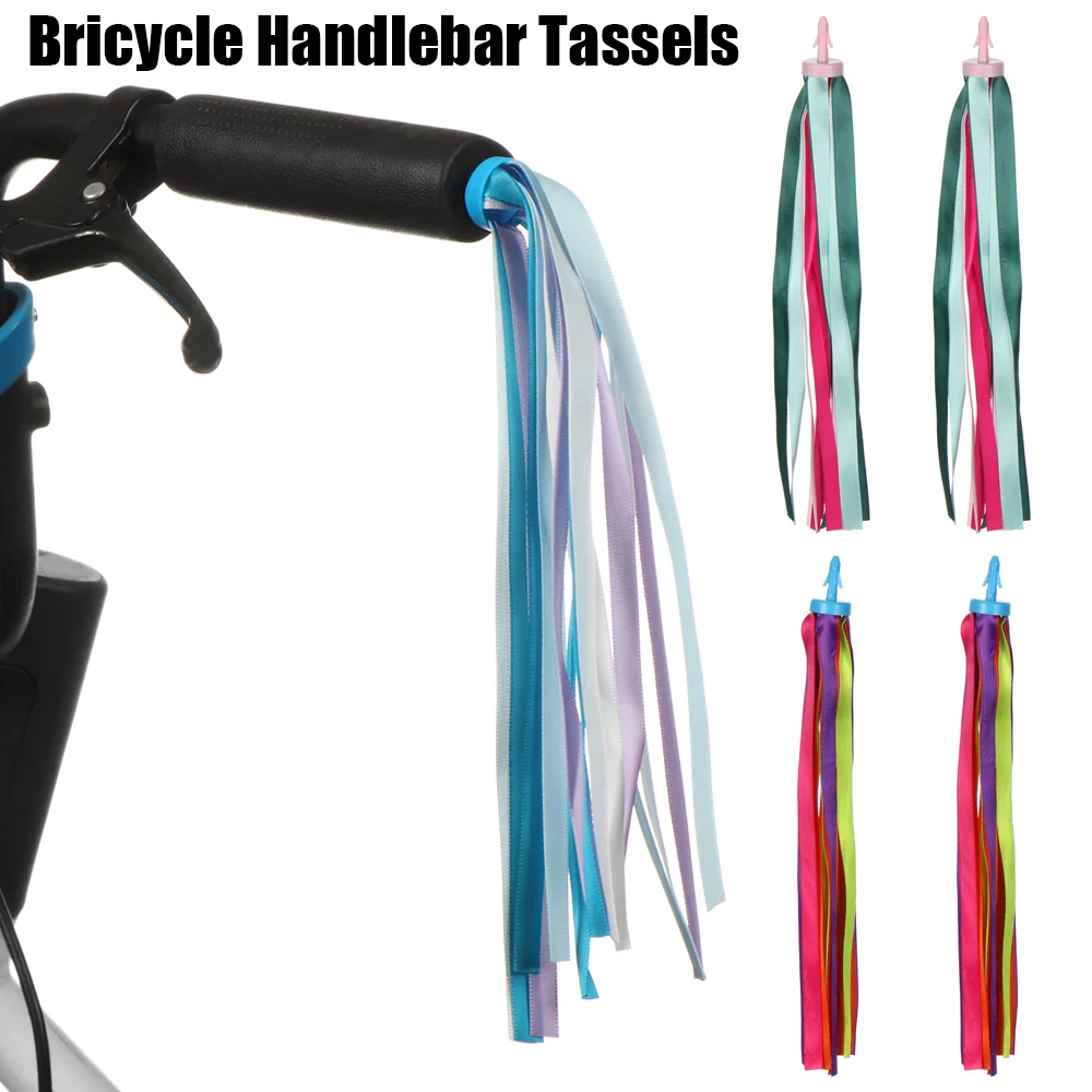 2Pcs Tricycle Handlebar Scooter Parts Tassels Streamers Tassel Bike Bicycle Decoration Kids Girls Boys Cycling Accessories