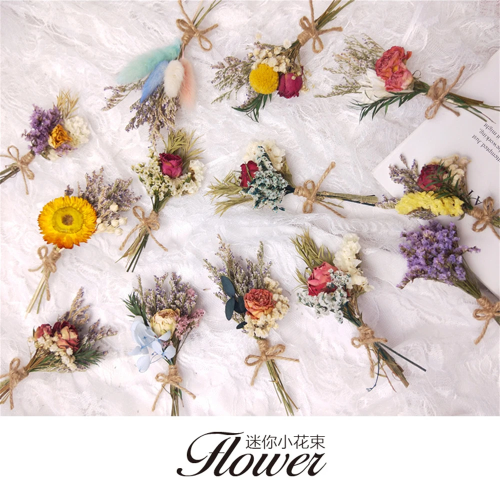 Mini Dried Flower Bouquet - Natural