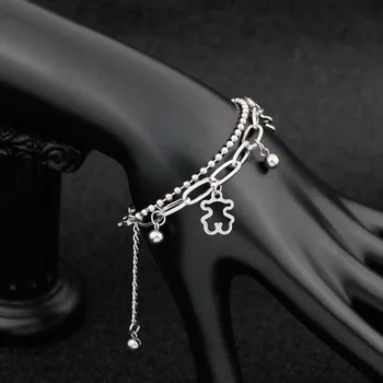 

Explosion Bear pendant stainless steel Bracelet accessories lovely gift unique