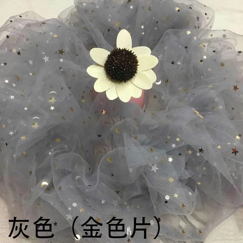 150 см* 100 см/шт блестящая Звезда Сетка Тюль Ткань DIY Мантилья швейные принадлежности красивое свадебное платье одежда материал украшения - Цвет: 19