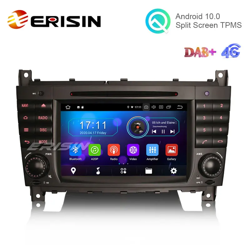 Erisin 5969 7 &quotAndroid 10 0 Auroradio DVD WiFi 4G BT DVR Автомобильный GPS для Mercedes Benz C-Class W203 CLC CLK W209
