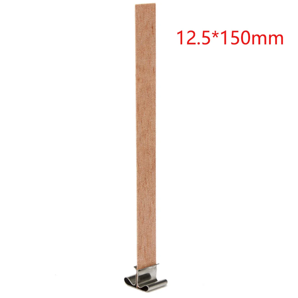12.5X150mm 50 шт. поставка DIY деревянные украшения ручной работы ядро с Sustainer Tab свечи фитиль ремесла бездымного изготовления дома - Цвет: 12.5X150mm